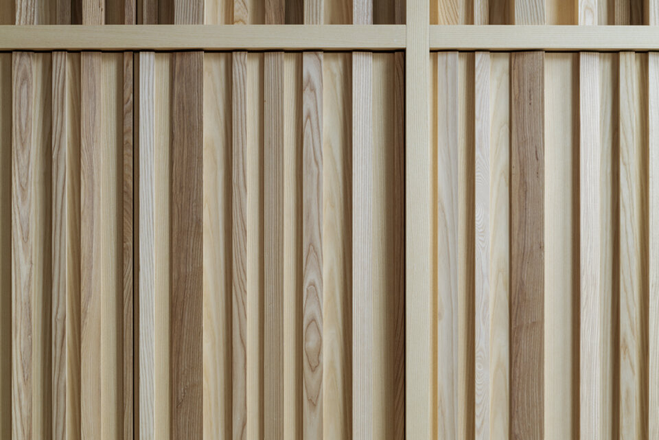 Wooden wall panelling