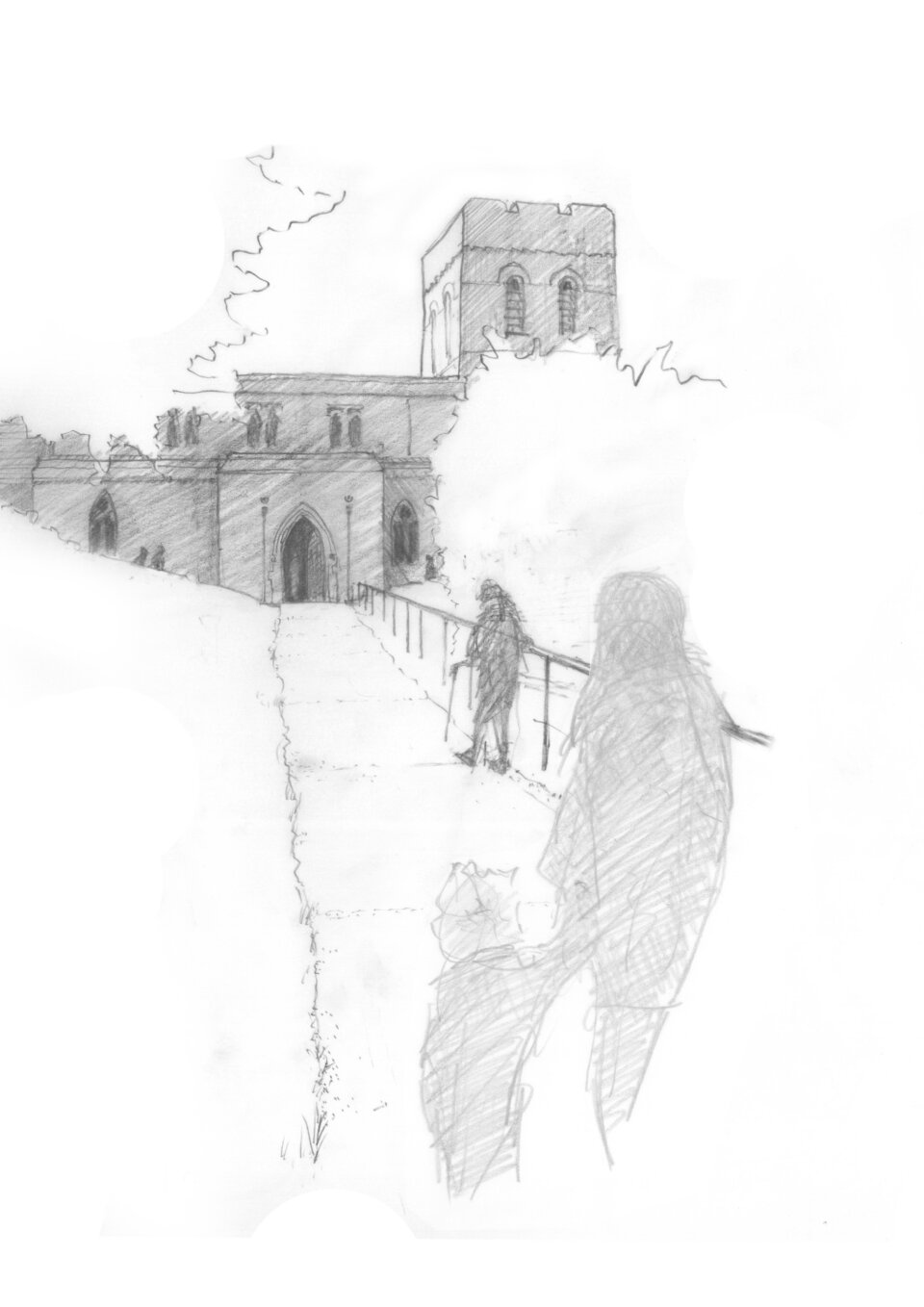Sketch of Ramped Approach - St Michael's Church
